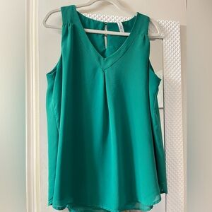 Elegant Green Sleeveless Top